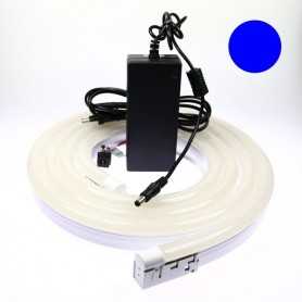 Kit néon LED bulbe bleu 4m avec alimentation 220V