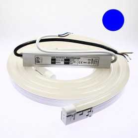 Kit néon LED bulbe bleu 4m avec alimentation 220V étanche