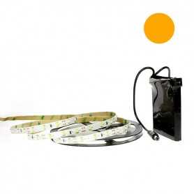 Kit bande LED orange 60LED/m IP20 2m50 avec batterie 1800mAh