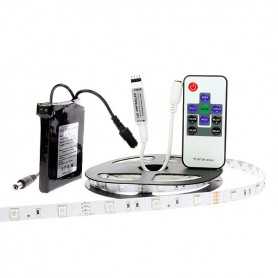 Kit ruban LED RGB 30LED/m IP20 5m mini contrôleur RF avec batterie 1800mAh