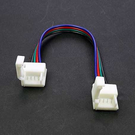 Raccord rapide souple pour bande LED RGB étanche IP65