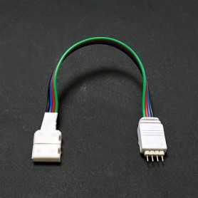 Raccord rapide RGB mâle pour bande LED RGB non étanche IP20