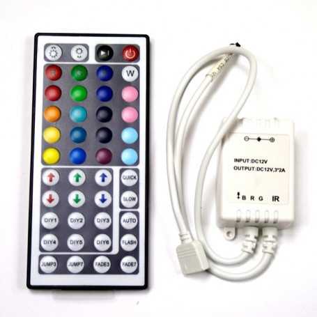 Controleur led RGB 12V - 72W - 44 touches