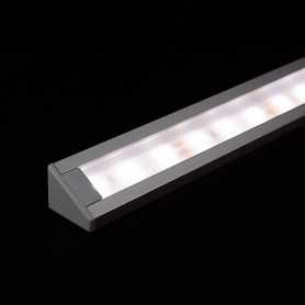 KIT profilé LED CORNER L en aluminium de 1m avec diffuseur givré
