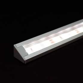KIT profilé LED CORNER L en aluminium de 1m avec diffuseur transparent