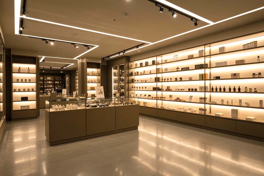 Ruban LED pour architecture lumière dans un magasin ou une boutique commerciale