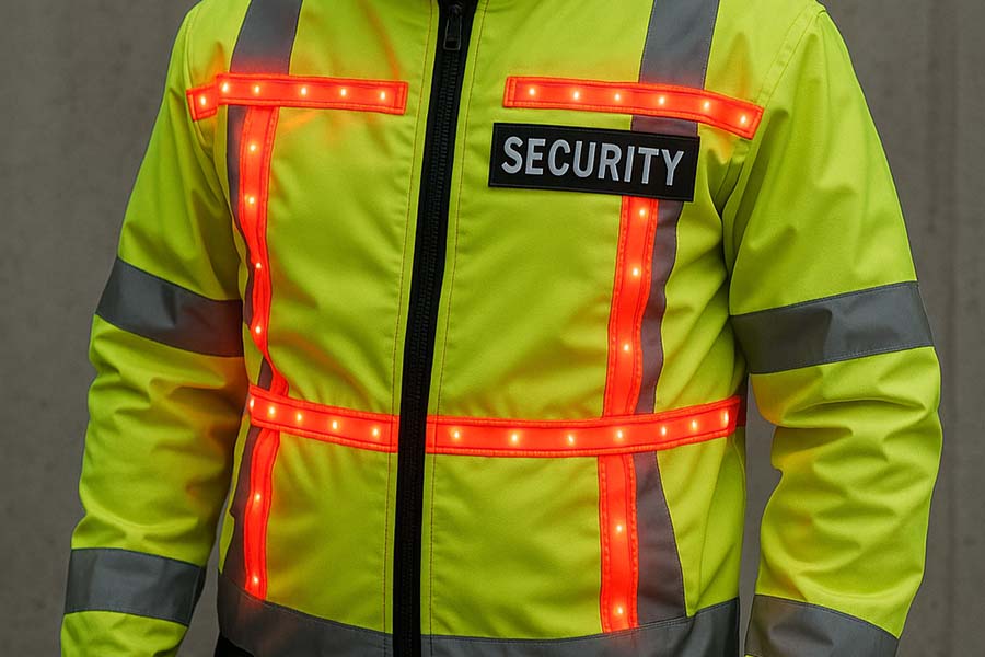 Vêtement de sécurité lumineux avec ruban LED