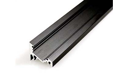 Profilé LED d'angle noir