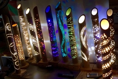 Les luminaires en bambou de Sébastien EGEA